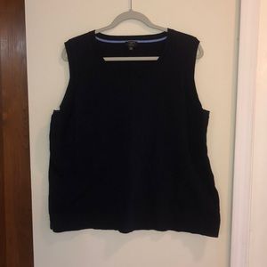 Talbots Navy Sleeveless Sweater 3x Pima Cotton